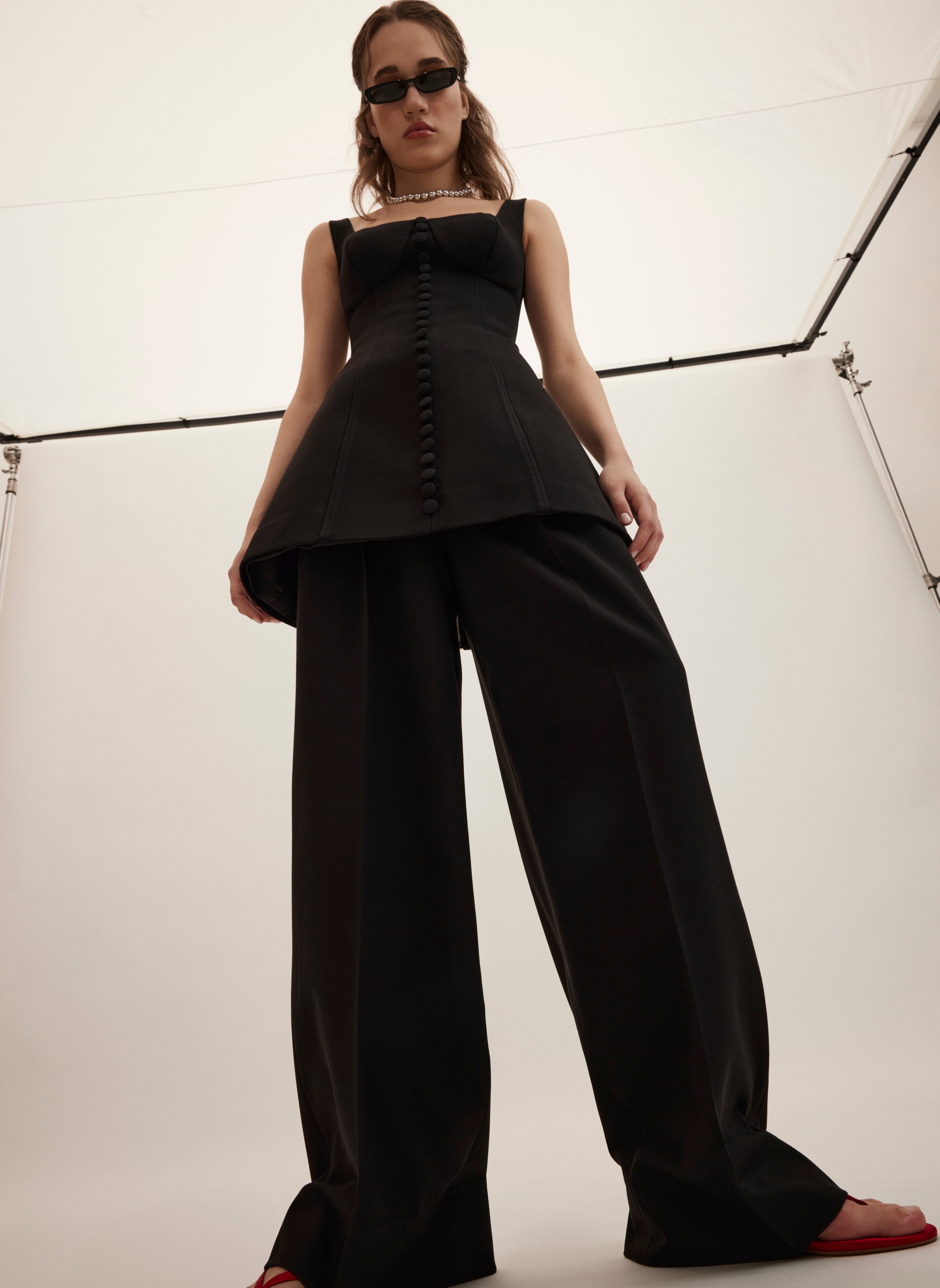 Offen オッフエン　square-RIBBON / BLACK 38 Rochie Corset Ionna Black – mark-off.com